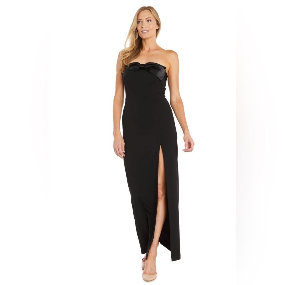 Sophia Cristina Bow Women’s Sleeveless Black Evening Gown 10 Nwt
